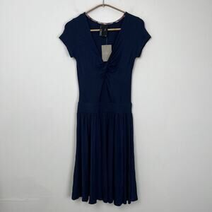 NEW WITH FLAWS - Anthropologie‎ Dolan Women’s Size XS Tee T Shirt Dress Navy